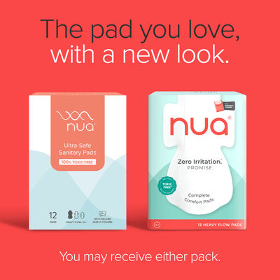 Nua Complete Comfort Pads with Disposal Cover for Heavy Flow | 12XL+