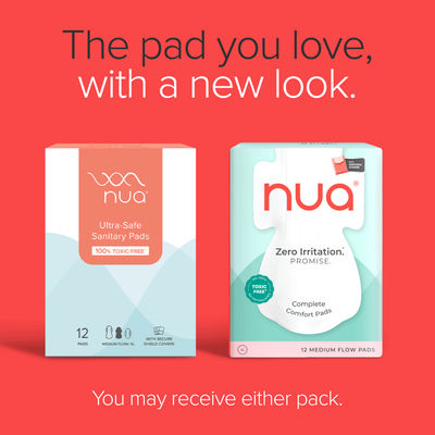 Nua Complete Comfort Pads with Disposal Cover for Medium Flow | 12XL