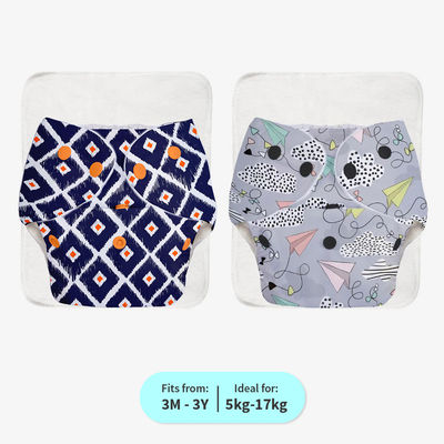 SuperBottoms Basic Cpsia Certified Cotton Cloth Diaper For Baby Washable & Reusable | Pack of 2