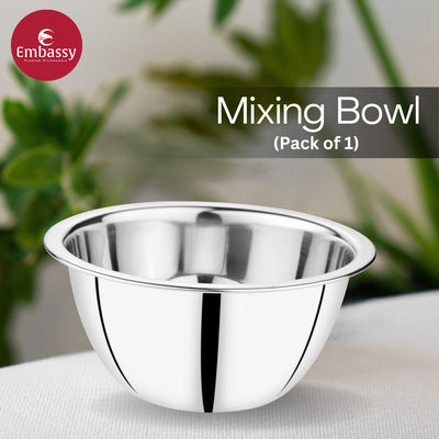 Embassy Premium Mixing Bowl / Multipurpose Bowl, 2800 Ml (Size 4), Stainless Steel