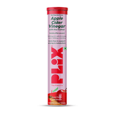 Plix Apple Cider Vinegar L-Carnitine Effervescent for converting fat into energy - Pack Of 1