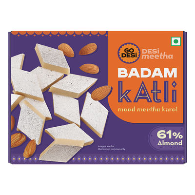 Badam Katli 61% Almond| Burfi | Sweet by GO DESi