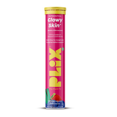 Plix The Plant Fix Glutathione Strawberry Effervescent Tablets With 500Mg L-Glutathione