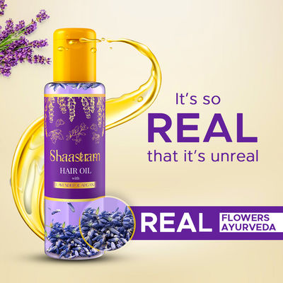Shaastram Lavender & Argan Ayurvedic hair oil for thicker hair