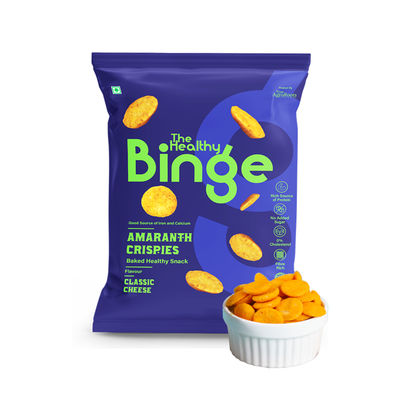 The Healthy Binge Millet Baked Chips- Classic Cheese- Protein Rich