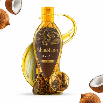 Shaastram Coconut & Shikakai Ayurvedic Jadi buti hair oil to reduce breakage & frizz