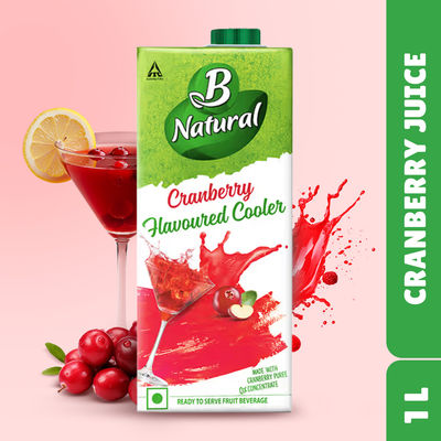 B Natual Cranberry Juice Tetrapack