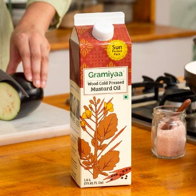 Gramiyaa Mustard - Sarson Oil - Wood Cold Pressed