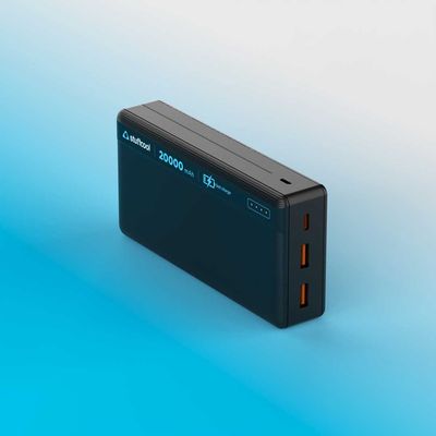 Stuffcool Major Plus 20000mAH 20W Type C PD Powerbank,Fast Charging,50% in 30 mins,22.5W Type A Port