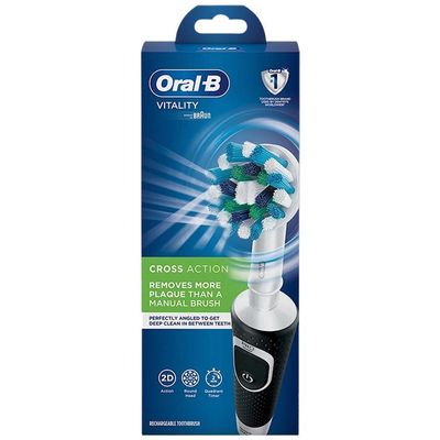 Oral-B Vitality Cross Action Electric Rechargeable Toothbrush, Powered By Braun (Black