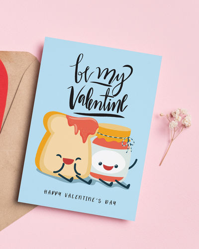 Mad Over Print Be My Valentine Card
