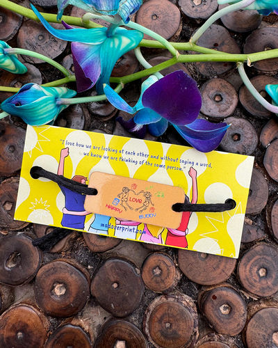 Mad Over Print Love Happy Buddy Friendship Band