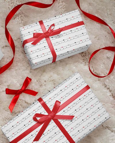 Mad Over Print Wiro Heart Gift Wrapping Paper | Pack of 2