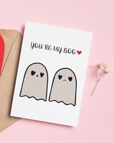 Mad Over Print My Boo Valentine Card
