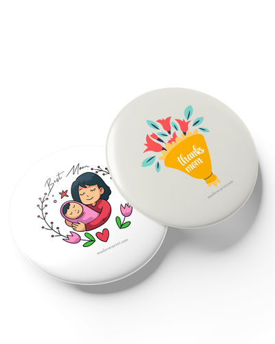 Mad Over Print's Mother's Day Badges | Pair Of 2