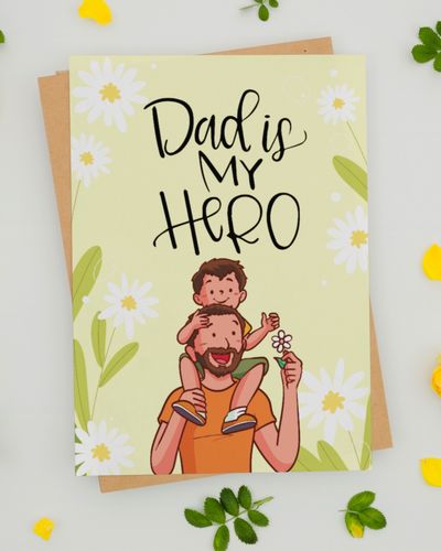 Mad Over Print Dad Is Hero Card