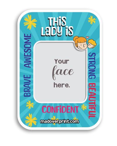 Mad Over Print Beautiful Lady Photo Frame