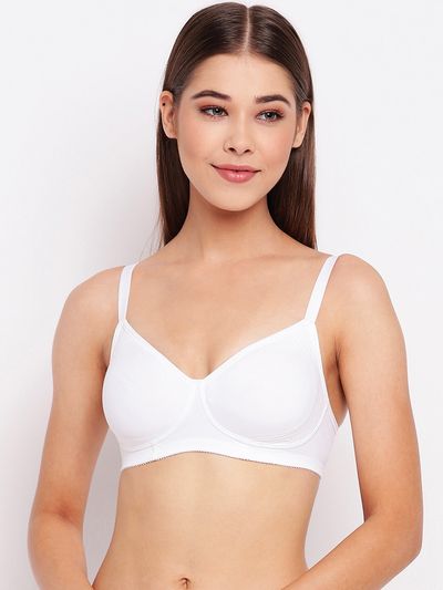 Enamor Women's A042 Side Support Shaper Fab-Cool Cotton Bra | Non Padded | Wirefree | White - 32B