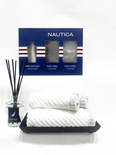 Nautica Cotton Towel With Reed Diffuser Set