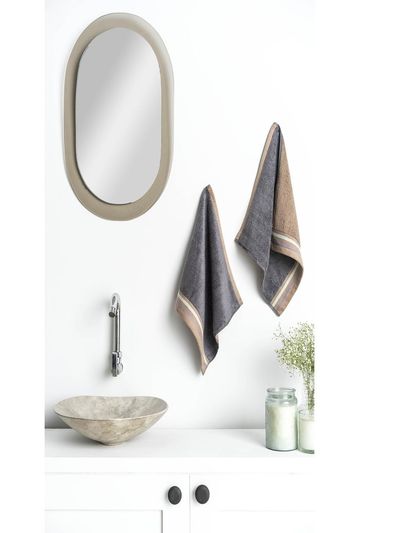 D Decor Zest Collection Towelnatural Charcoal Set