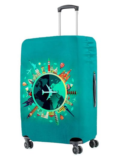 Cortina Elastic Luggage Cover | Turquoise - M