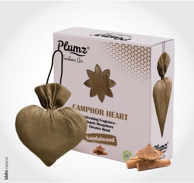 Plumz ZepPure Sandal Camphor Heart Room Freshener