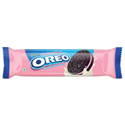 Cadbury Oreo Strawberry Flavour Crème Sandwich Biscuit