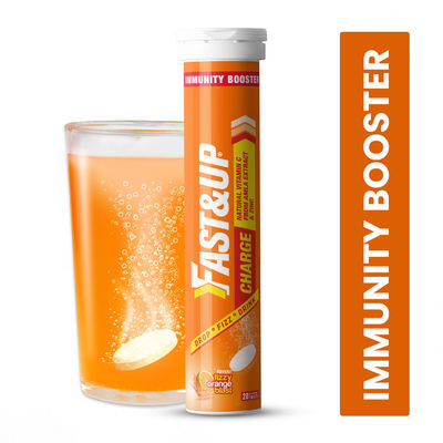 Fast&Up Charge Vitamin C Immunity Booster - 20 Effervescent Tablets (Orange Flavour)