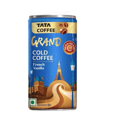 Tata Coffee French Vanilla Ready to Drink Cold Coffee Can