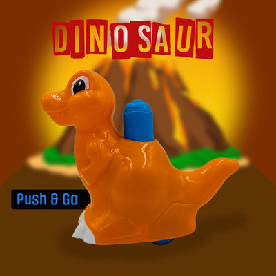 Toybharat Push N Go Dinosaur Toy - Fun Multicolour Birthday Gift for Kids