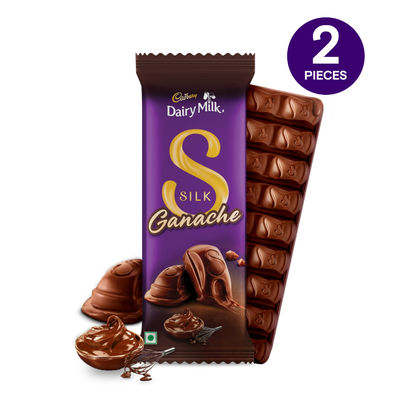 Cadbury Dairy Milk Silk Ganache Chocolate Bar, 146 g - Pack of 2