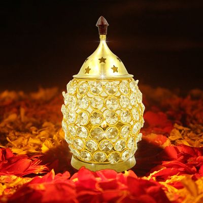 Shubhkart Nitya Brass Akhand Brahmand Crystal Diya
