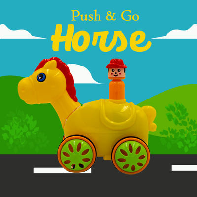 Toybharat Push N Go Horse | Fun Toddler Toy & Birthday Gift - Multicolour