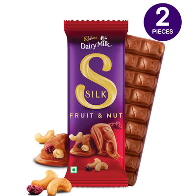 Cadbury Dairy Milk Silk Fruit and Nut Chocolate Bar, 137 g - Pack of 2 