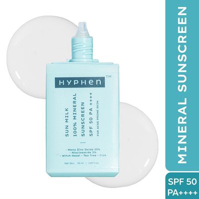 Hyphen Sun Milk 100% Mineral Sunscreen Spf 50 Pa++++