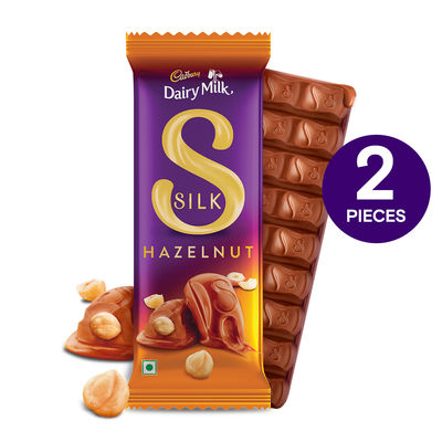 Cadbury Dairy Milk Silk Hazelnut Chocolate Bar, 58 g - Pack of 2