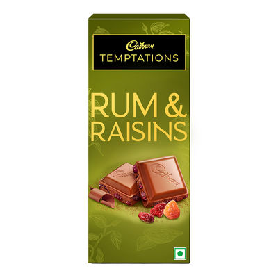 Cadbury Temptations Rum & Raisins Premium Chocolate Bar