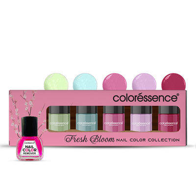 Colouressence Nail Paint Kit | Free Nail Paint Remover | Fresh Bloom - MultiColour