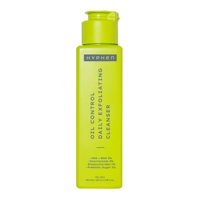 Hyphen Oil Control 2% AHA + BHA, Salicylic Acid Face Wash for Oily Skin & Acne
