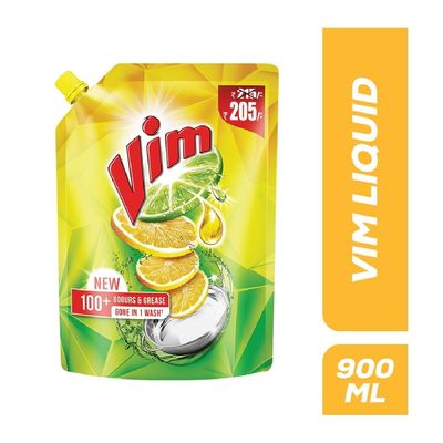 Vim Dishwash Liquid Gel Lemon Refill Pouch