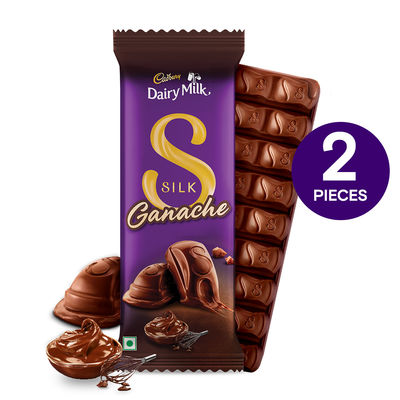 Cadbury Dairy Milk Silk Ganache Chocolate Bar, 58 g - Pack of 2