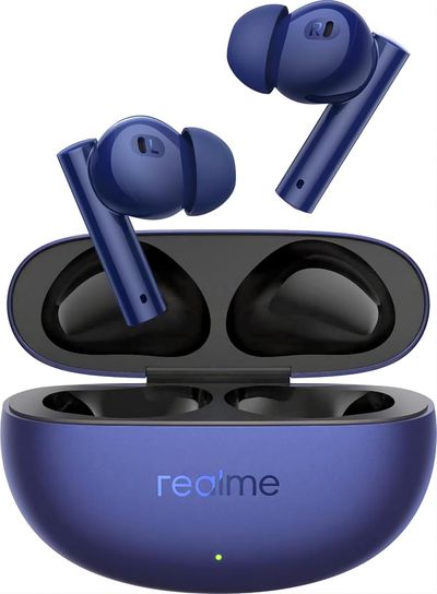 Realme Buds Air 5 With 50Db Anc 12.4Mm Dynamic Bass Driver Upto 38Hr Playback - Deep Sea Blue