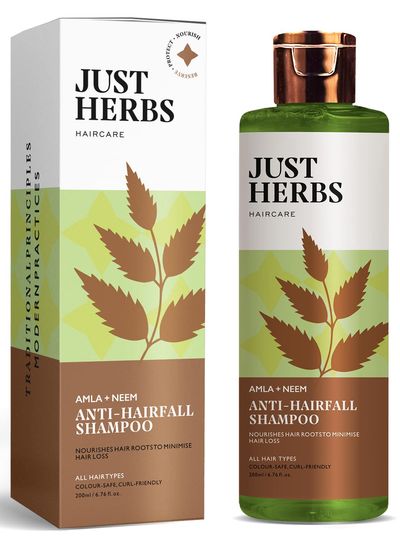 Just Herbs Anti-Hairfall Shampoo With Amla & Neem For Men And Women