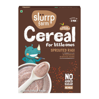 Slurrp Farm No Added Sugar | No Salt | Sprouted Ragi Powder | No Milk
