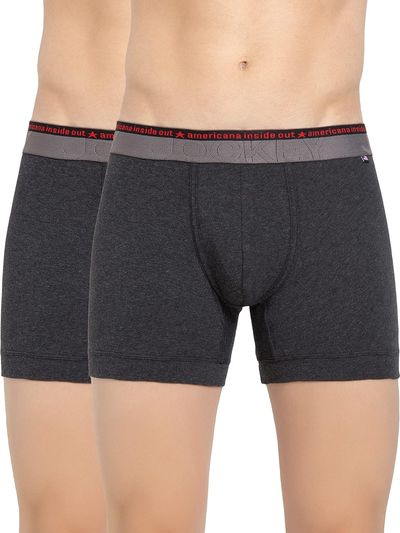 Jockey US60 Men's Super Combed Cotton Elastane Stretch Solid Trunk-Ultrasoft Waistband | PO2 | M