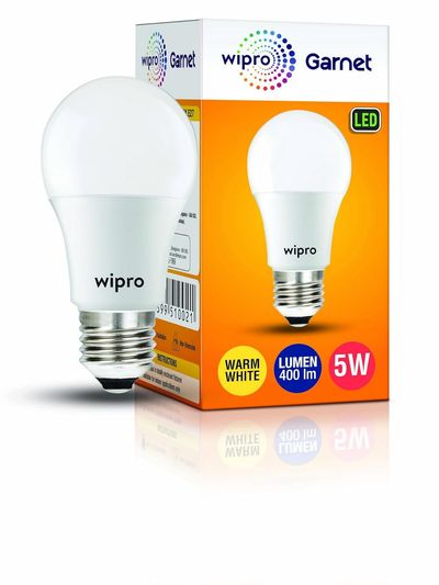 Wipro Garnet 5W LED Bulb | E27 Base ,Holder Type- Spiral,Warm White(2700 K)