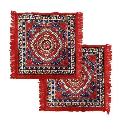 Elegant Weavers Aasan Mat - Maroon