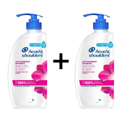 Head & Shoulders Smooth and Silky Anti Dandruff Shampoo 650 ml X 2 Combo
