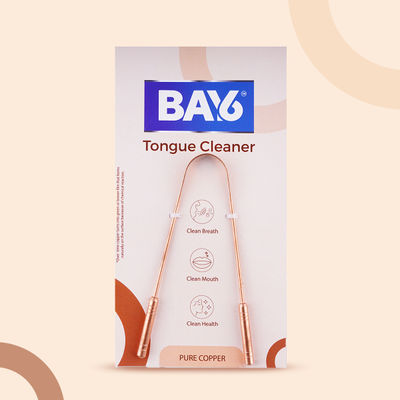 BAY6 Copper Tongue Cleaner with Scientific fluid design (Pure Copper)