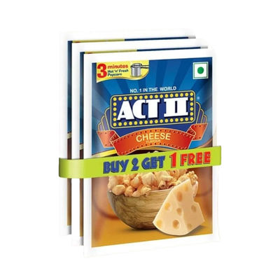 ACT II Instant Popcorn - Cheese, Buy 2 Get 1 free offer, Hot & Fresh in 3 mins